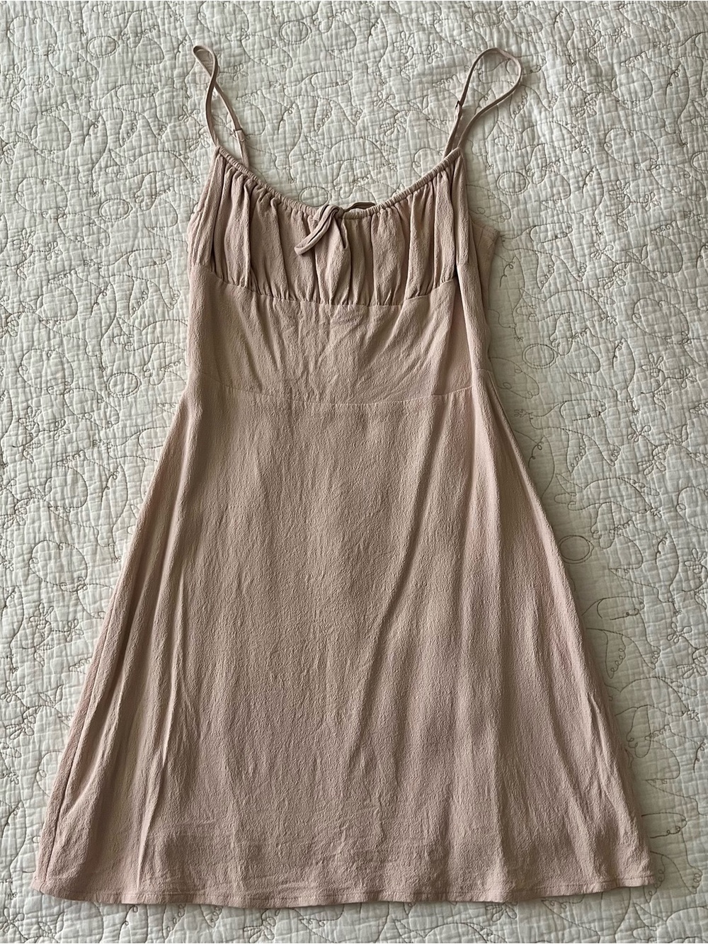 Aritzia Sunday Best Blush Pink Smocked Slip Dress